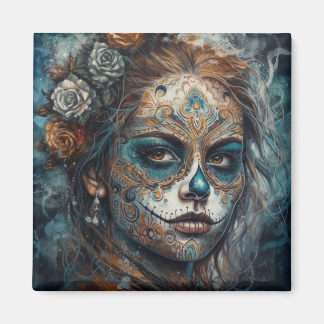 Catrina Azul Magnet (Vorne)