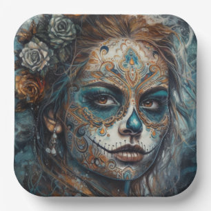 Catrina Azul Pappteller