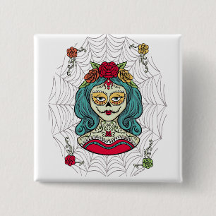 Catrina Día de Muertos Web Button