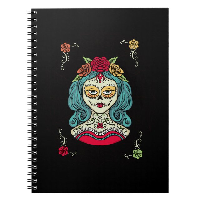 Catrina Día de Muertos Web Notizblock (Vorderseite)