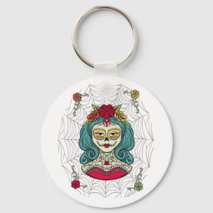 Catrina Día de Muertos Web Schlüsselanhänger