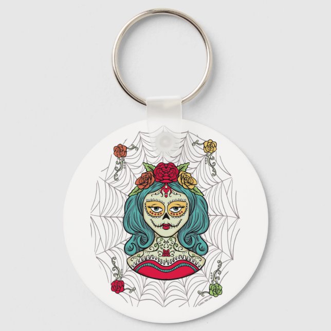 Catrina Día de Muertos Web Schlüsselanhänger (Vorderseite)