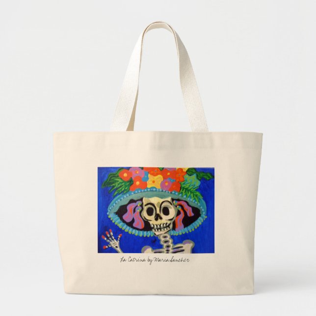 Catrina, La Catrina durch Maria Sanchez Jumbo Stoffbeutel (Vorne)
