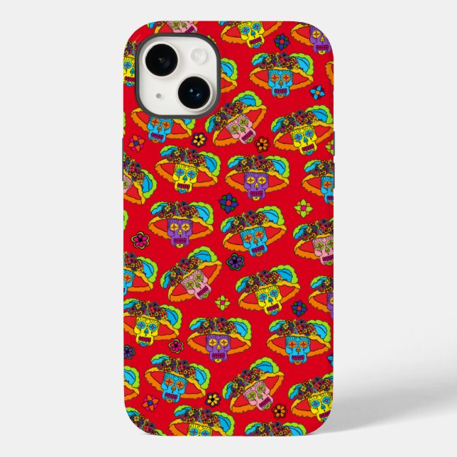 Catrina Sugar Skull Case-Mate iPhone Hülle (Rückseite)