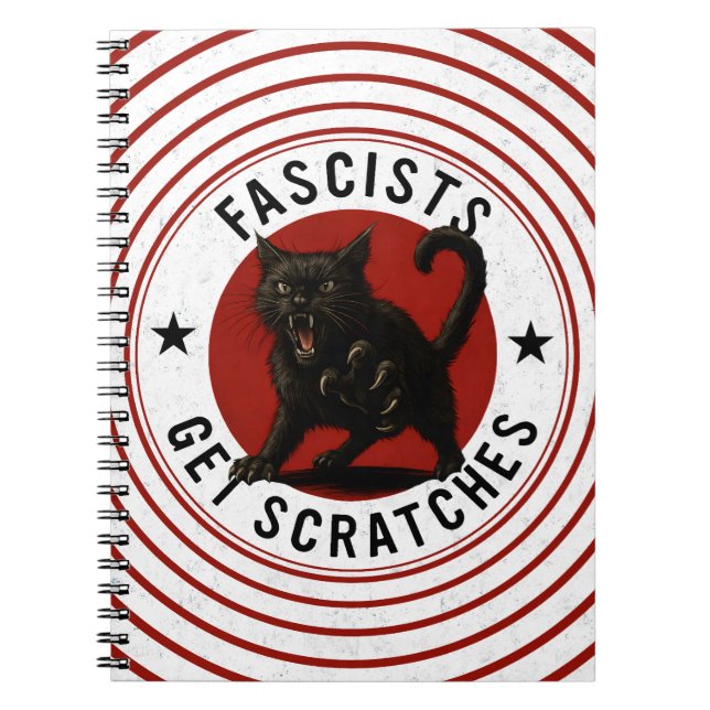 Cats Against Fascists Notizblock (Vorderseite)