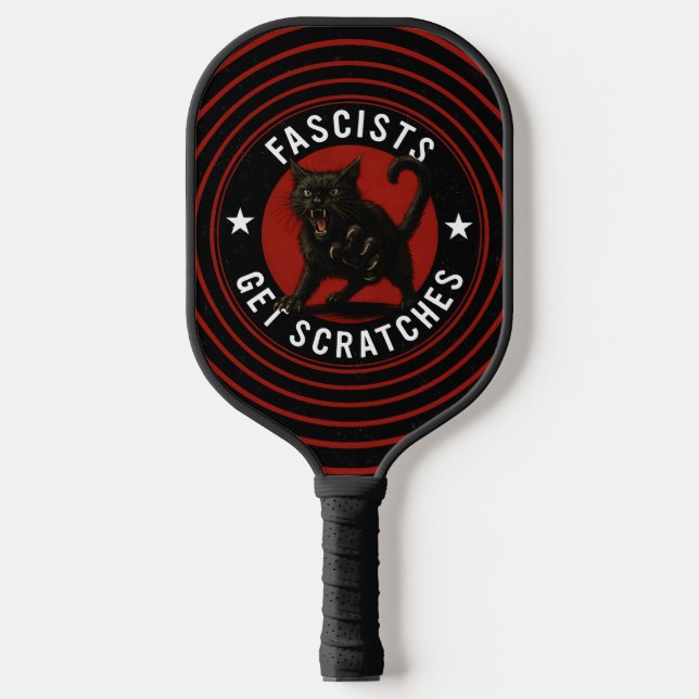 Cats Against Fascists Pickleball Schläger (Vorderseite)