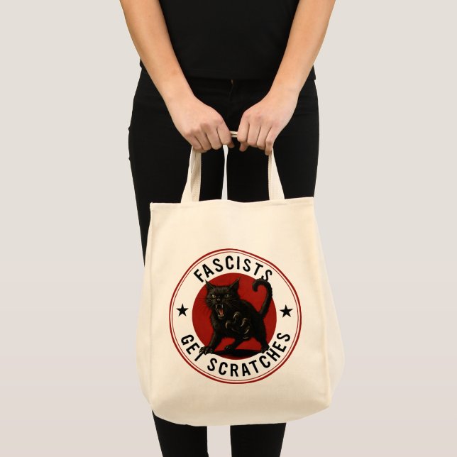 Cats Against Fascists Tragetasche (Vorderseite (Produkt))