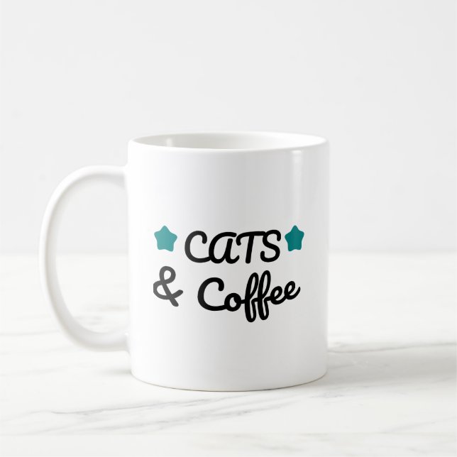 Cats and Coffee – Cute Cat Lover Coffee Kaffeetasse (Links)