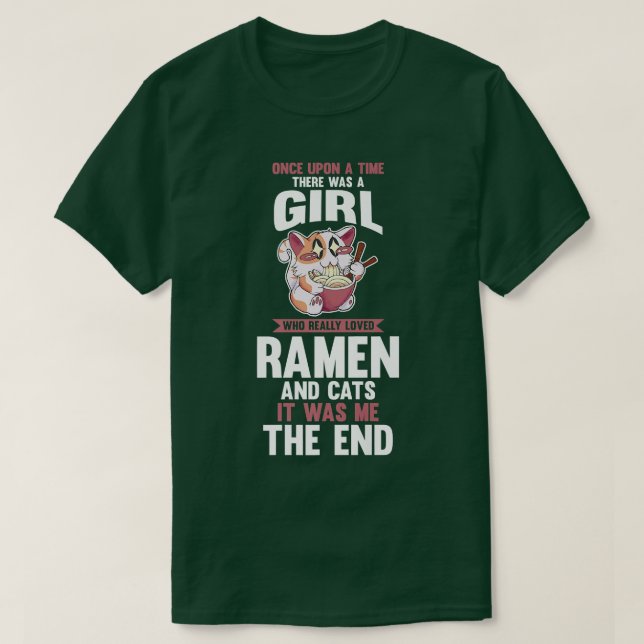 Cats Anime Ramen  T-Shirt (Design vorne)