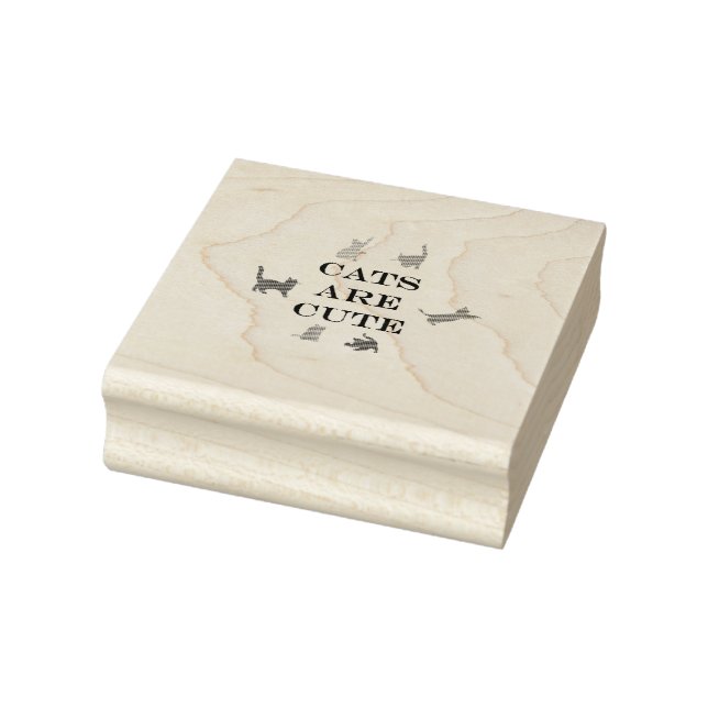 cats are cute gummistempel (Stempel)