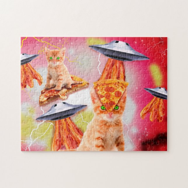 Cats, Bacons und ufos Puzzle (Horizontal)
