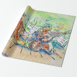 Cats Band, Louis Wain Geschenkpapier