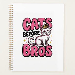 Cats Before Bros Vintage Cat Crown Shirt Design_1 Planer