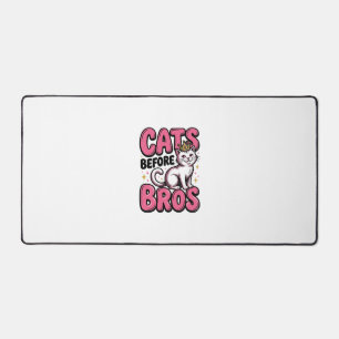 Cats Before Bros Vintage Cat Crown Shirt Design_1 Schreibtischunterlage