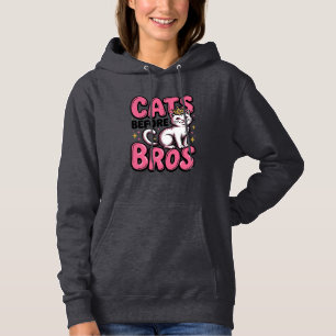 Cats Before Bros Vintage Cat Crown T-Shirt Design_ Hoodie