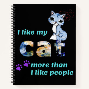 "Cats Better Company than Men" Stilvolle Kunstwerk Notizbuch