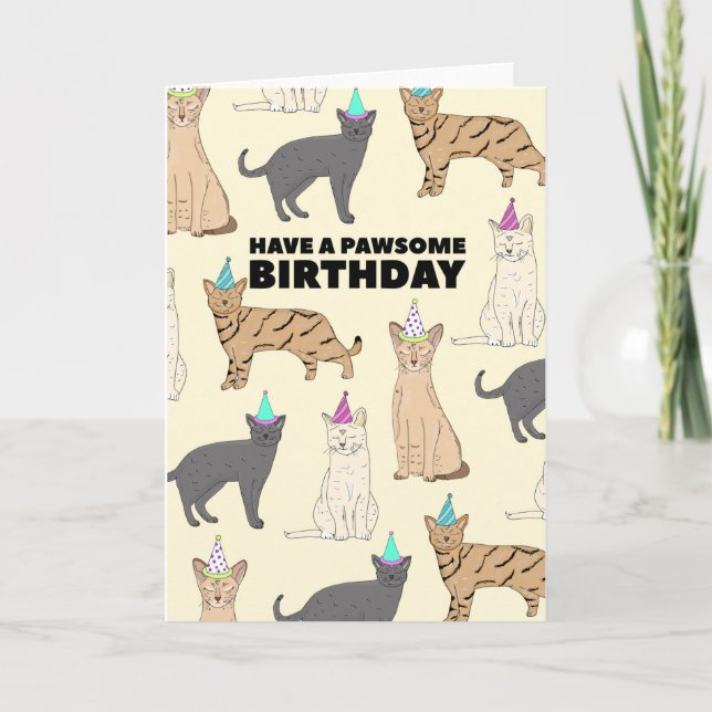 Cats Birthday Card Karte (Vorderseite)