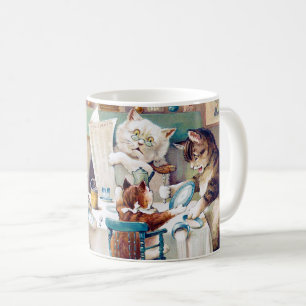 Cat's Breakfast Time, Louis Wain Kaffeetasse