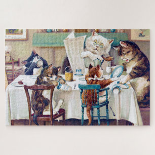 Cat's Breakfast Time, Louis Wain Puzzle