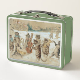 Cats Carol Singing by Louis Wain Metall Brotdose