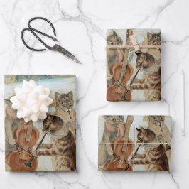 Cats Carol Singing von Louis Wain Geschenkpapier Set
