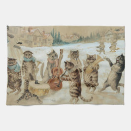 Cats Carol Singing von Louis Wain Geschirrtuch