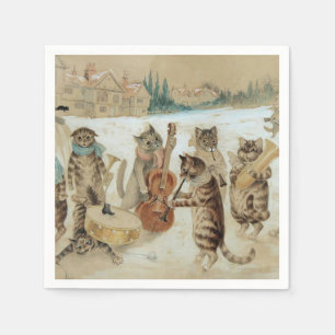 Cats Carol Singing von Louis Wain Serviette