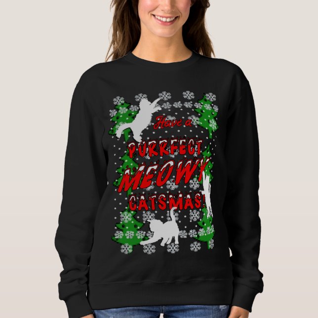 Cats, Christmas Cat, Cat Christmas, Cat Christmas  Sweatshirt (Vorderseite)
