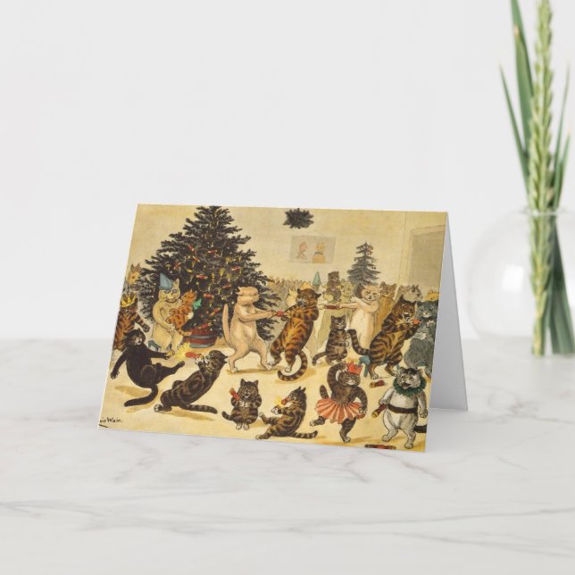 Cat's Christmas Party - Louis Wain (Vorderseite)