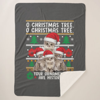 Cats Christmas Shirt Funny Ornaments Pajama Family Sherpadecke