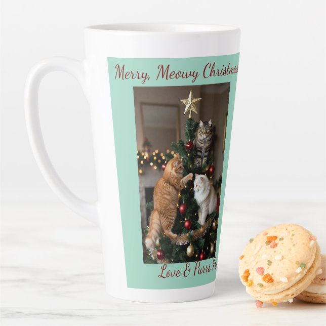 Cats Christmas Tree, Image Names Text, Customize,  Milchtasse (Beispiel)