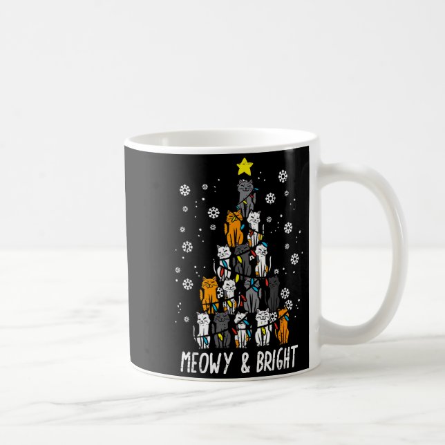 Cats Christmas Tree Meowy Bright Cute Xmas Girls K Kaffeetasse (Rechts)