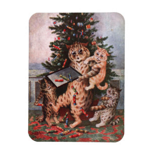 Cats Christmas von Louis Wain Magnet