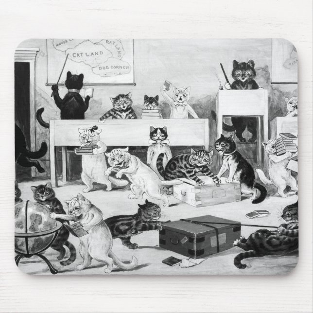 Cats Classroom Discipline, Louis Wain Mousepad (Vorne)