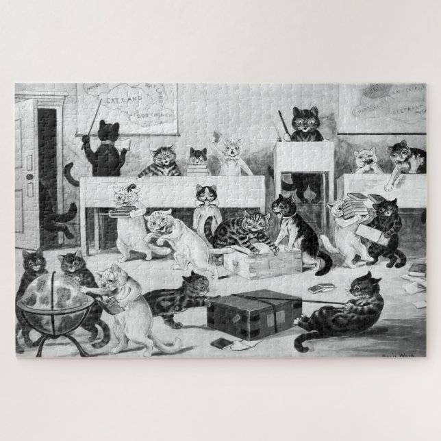 Cats Classroom Discipline, Louis Wain Puzzle (Horizontal)