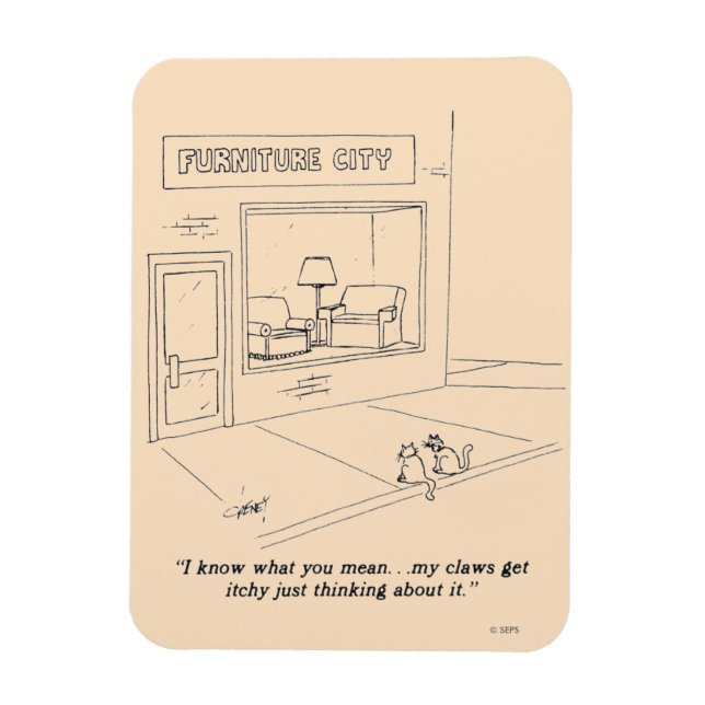 Cats Clawing Möbel Magnet (Vertikal)