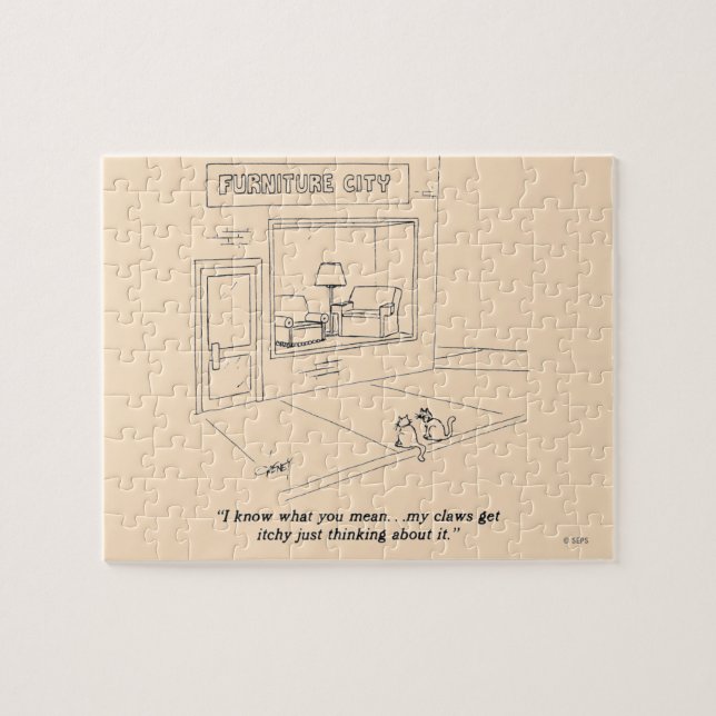 Cats Clawing Möbel Puzzle (Horizontal)