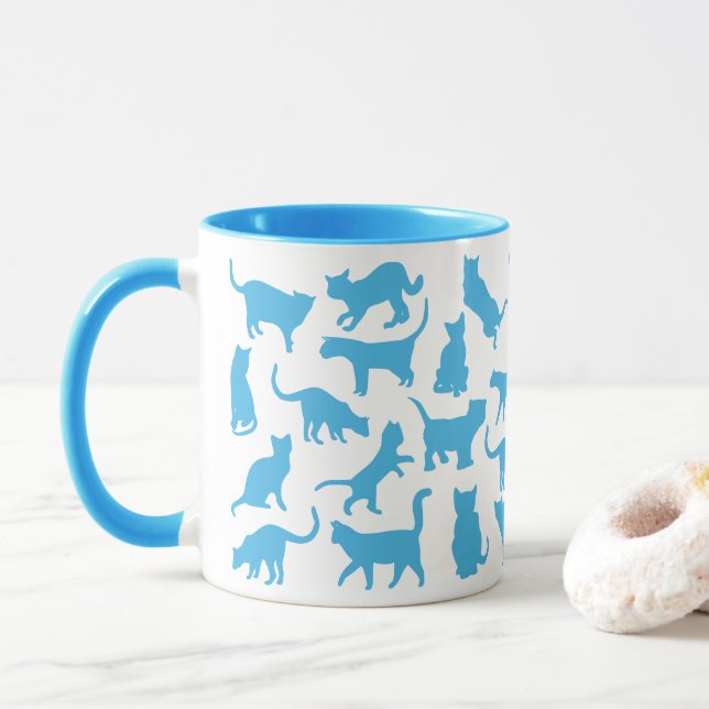 Cats Color Baby Blue Tasse (Mit Donut)