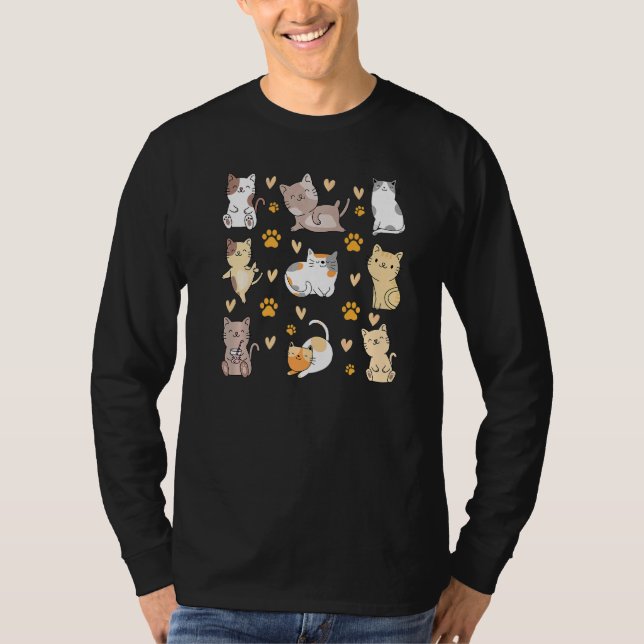 Cats Cute Cat Cat Owner Many Cats I Cute Cats T-Shirt (Vorderseite)