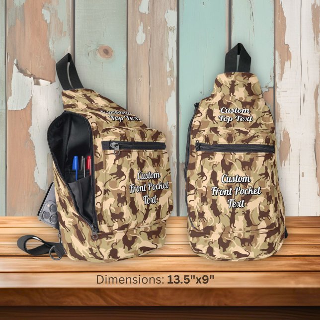 Cats Desert Camouflage Crossbody Bag (Von Creator hochgeladen)