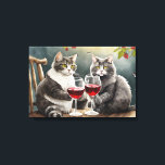 Cats Drinking Wine Stretched Canvas Print! Leinwanddruck<br><div class="desc">Cats Are Drinking Wine Stretched Canvas Print!
By MammaBASIL.</div>