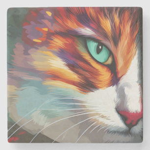 Cat's Eye Design Steinuntersetzer