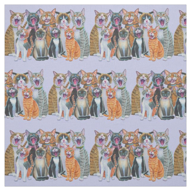 Cats Fabric singen Stoff (Muster)
