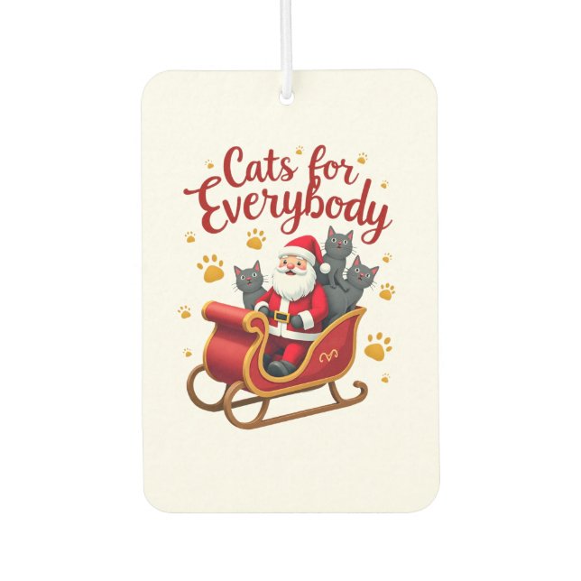 Cats For Everybody Cat Christmas Ugly Christmas Lo Autolufterfrischer (Vorderseite)