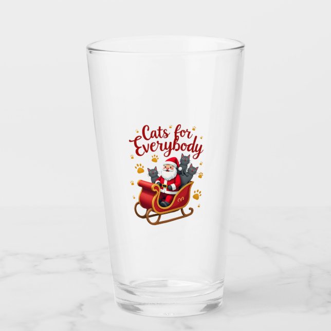 Cats For Everybody Cat Christmas Ugly Christmas Lo Glas (Vorderseite)