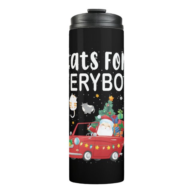 Cats For Everybody Christmas Thermosbecher (Vorderseite)