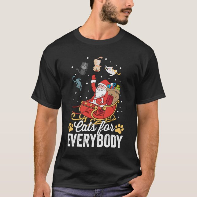 Cats For Everybody Santa Kitties Merry T-Shirt (Vorderseite)