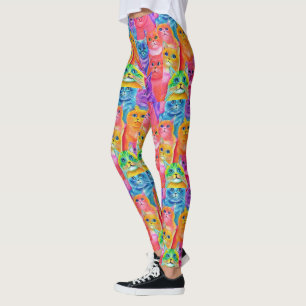 Cats Friends Colorful Fun Leggings