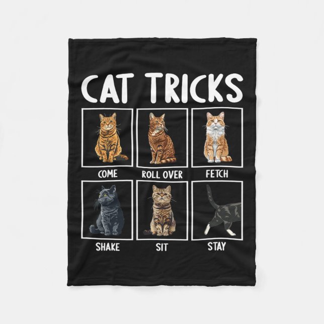 Cats Funny Cat Tricks Fleecedecke (Vorderseite)