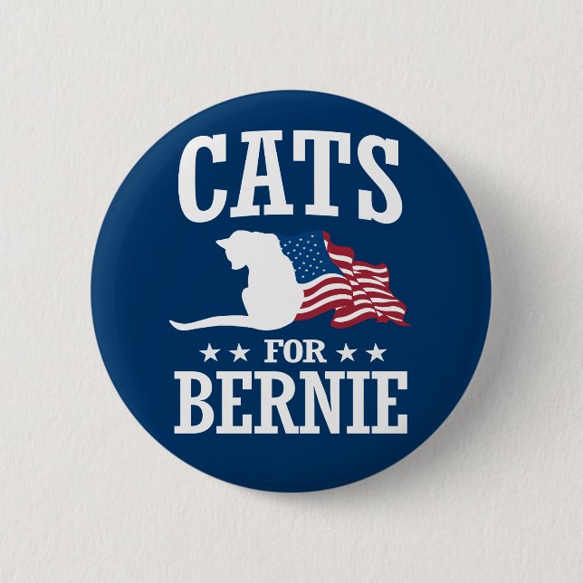 CATS FÜR BERNIE SANDERS BUTTON (Vorderseite)
